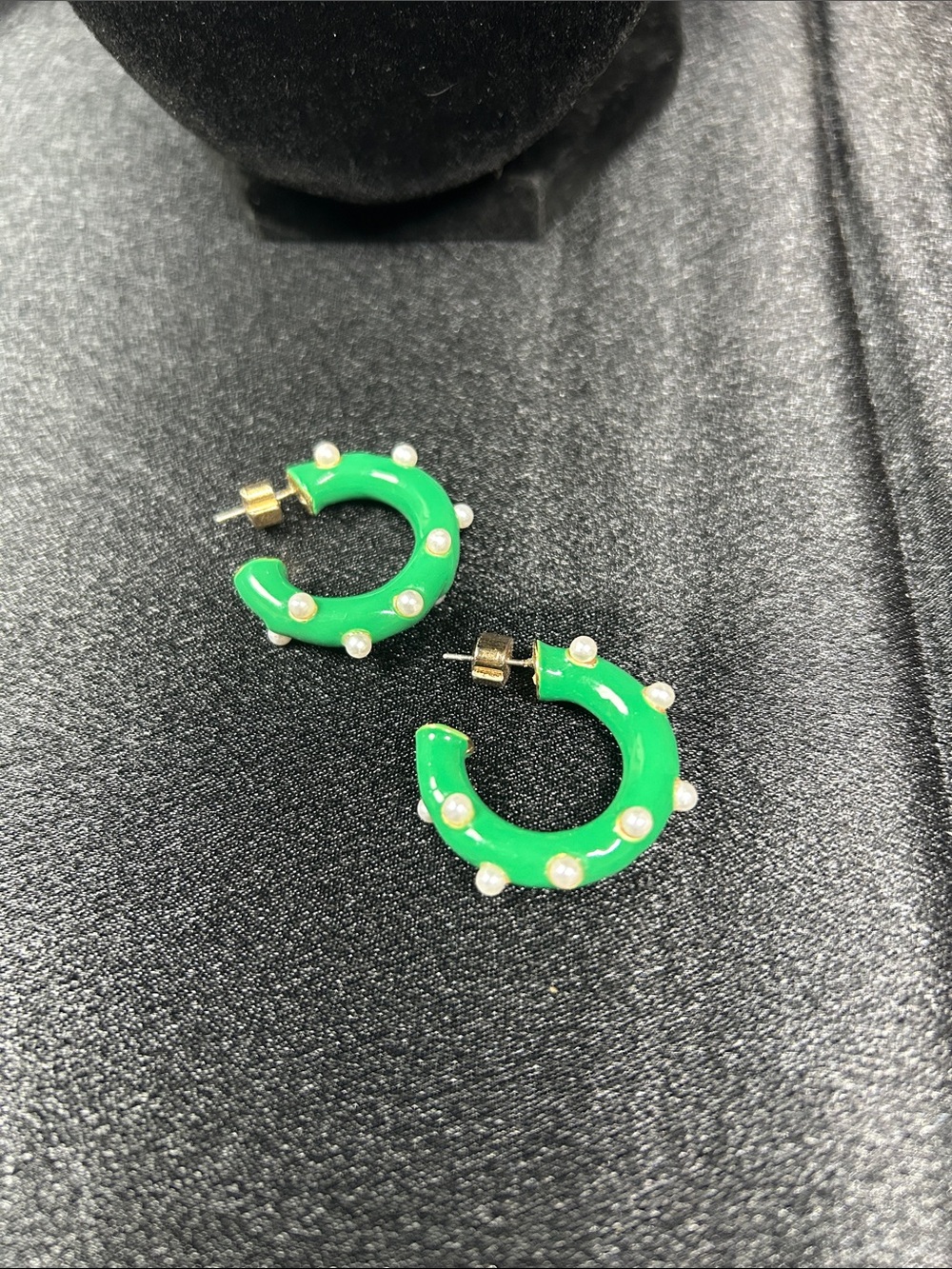 Kate Spade New York x Target Pearl Polka Dot Hoop Earrings in green